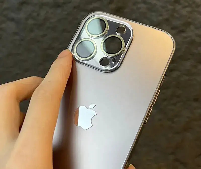 Elektropläterat Matt Akryl Glas iPhone Skyddsfodral
