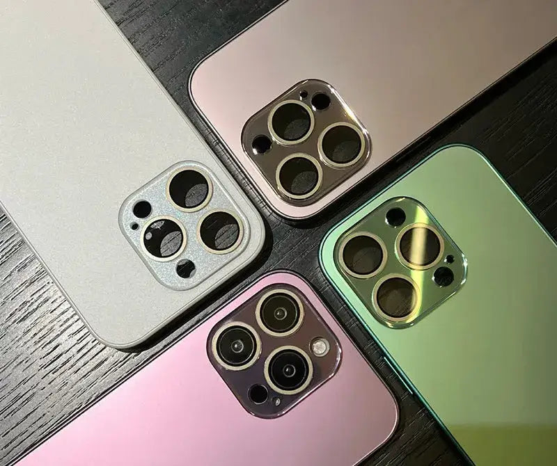 Elektropläterat Matt Akryl Glas iPhone Skyddsfodral