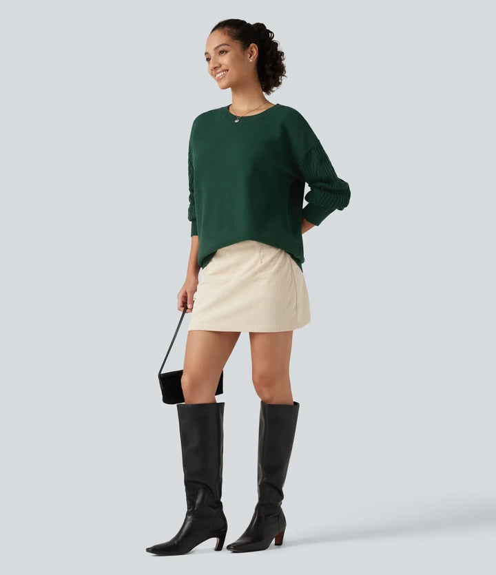 Elegant damtröja långärmad för en avslappnad stil