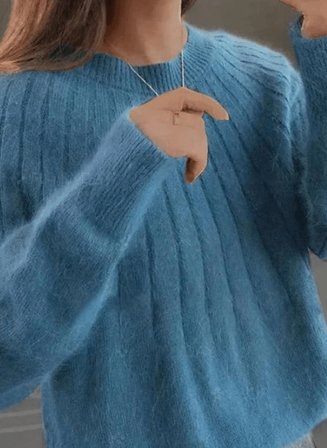 Fluffig stickad tröja – Elegant & Varm
