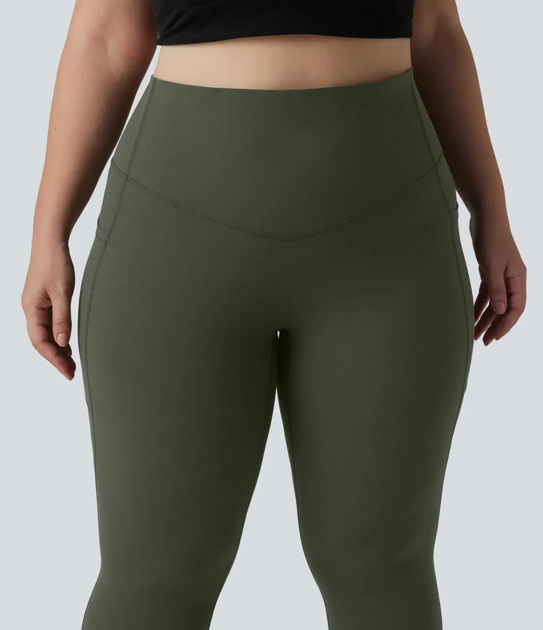Aktiva damtights med stretch och magkontroll