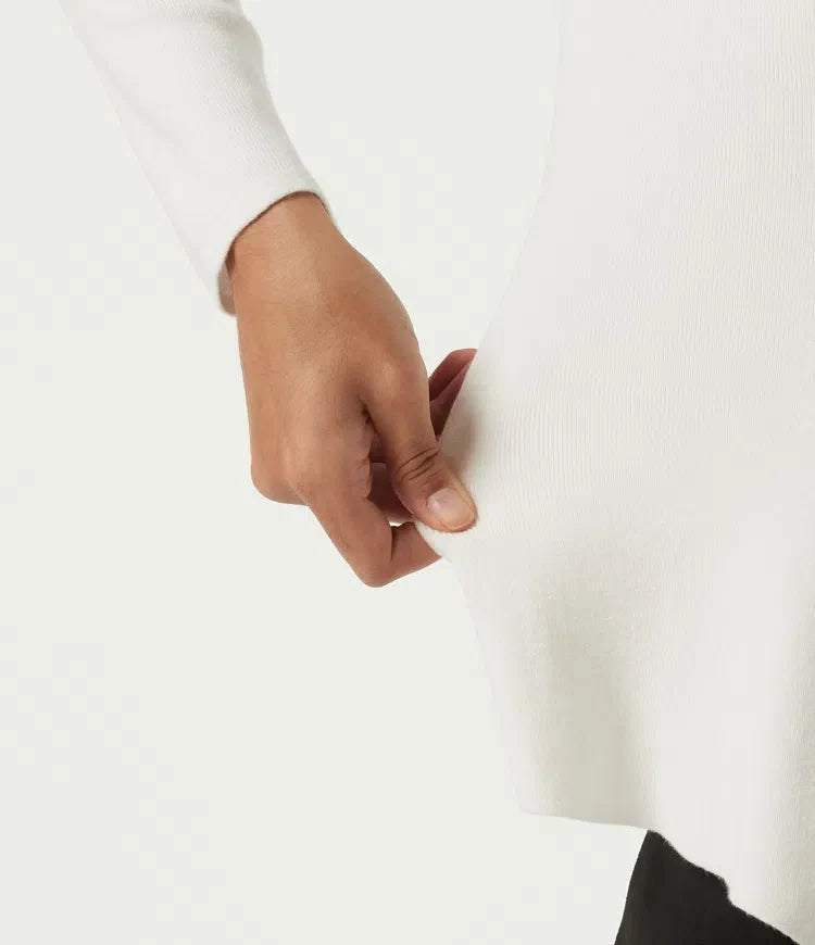 Beige v-ringad cardigan för dam med knäppning