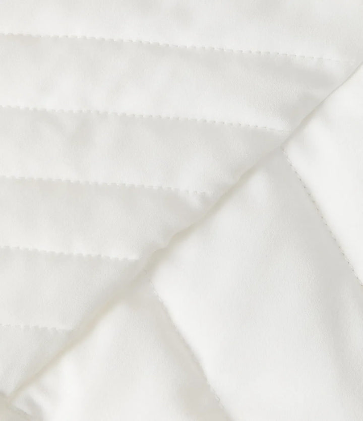 Stängningsdetaljer och sömnad på den quiltade vadderade damvästen
