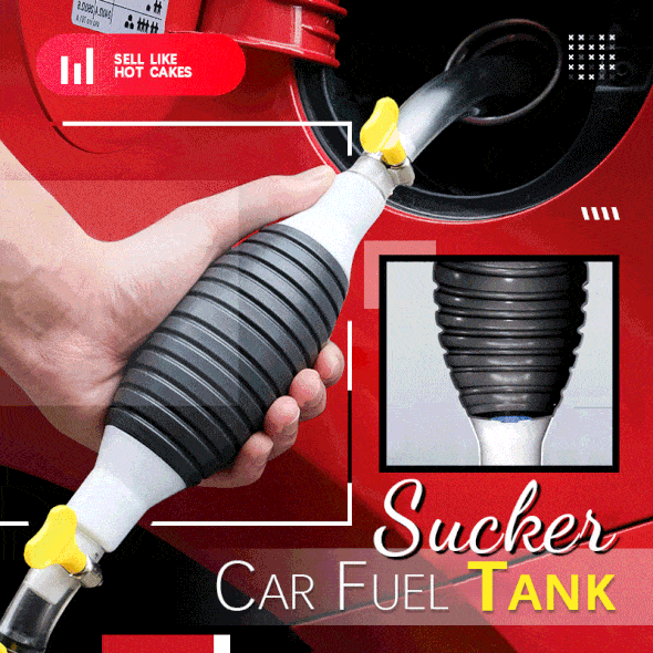 Närbild på den handhållna sifonpumpen för bränsletank