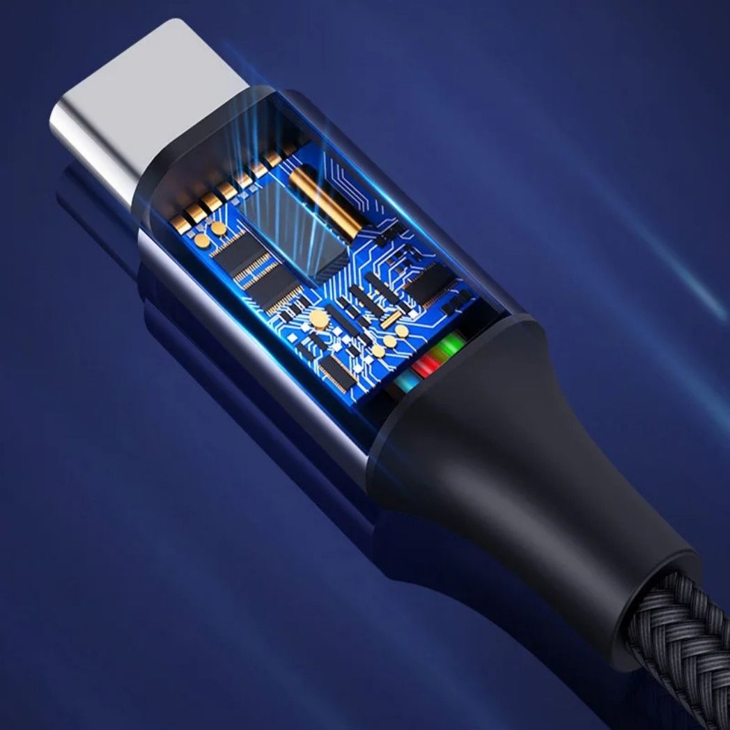Ergonomisk design på 100W USB-C snabbladdningskabel