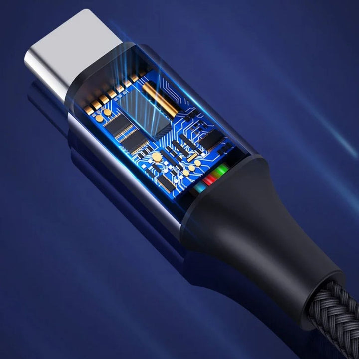 Ergonomisk design på 100W USB-C snabbladdningskabel