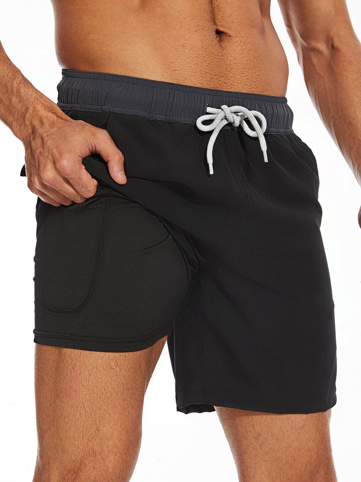 Sventa svarta badshorts med innerficka