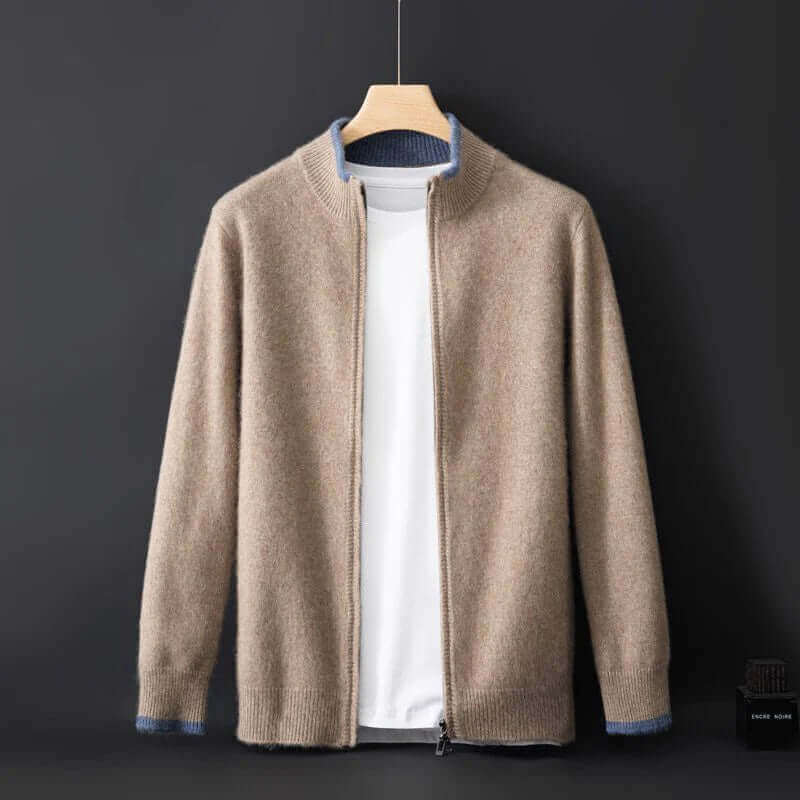 Herr Zip-Up Jacka i Premium - Lyxig Värme och Stil