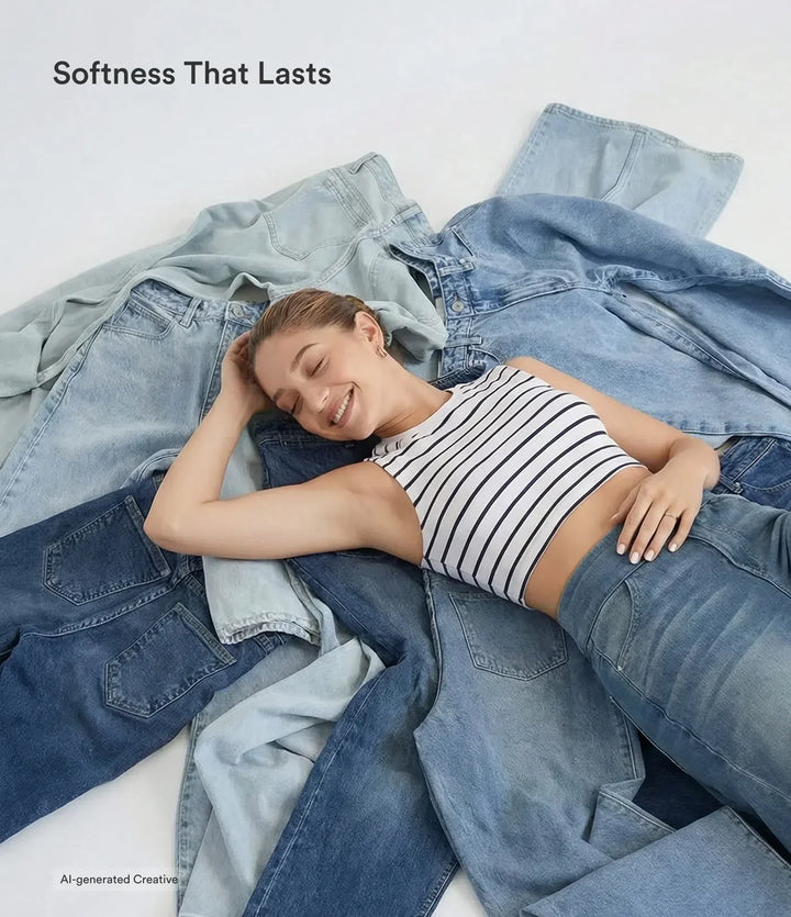 Stilrena vardagsjeans för dam i mjukt och bekvämt material
