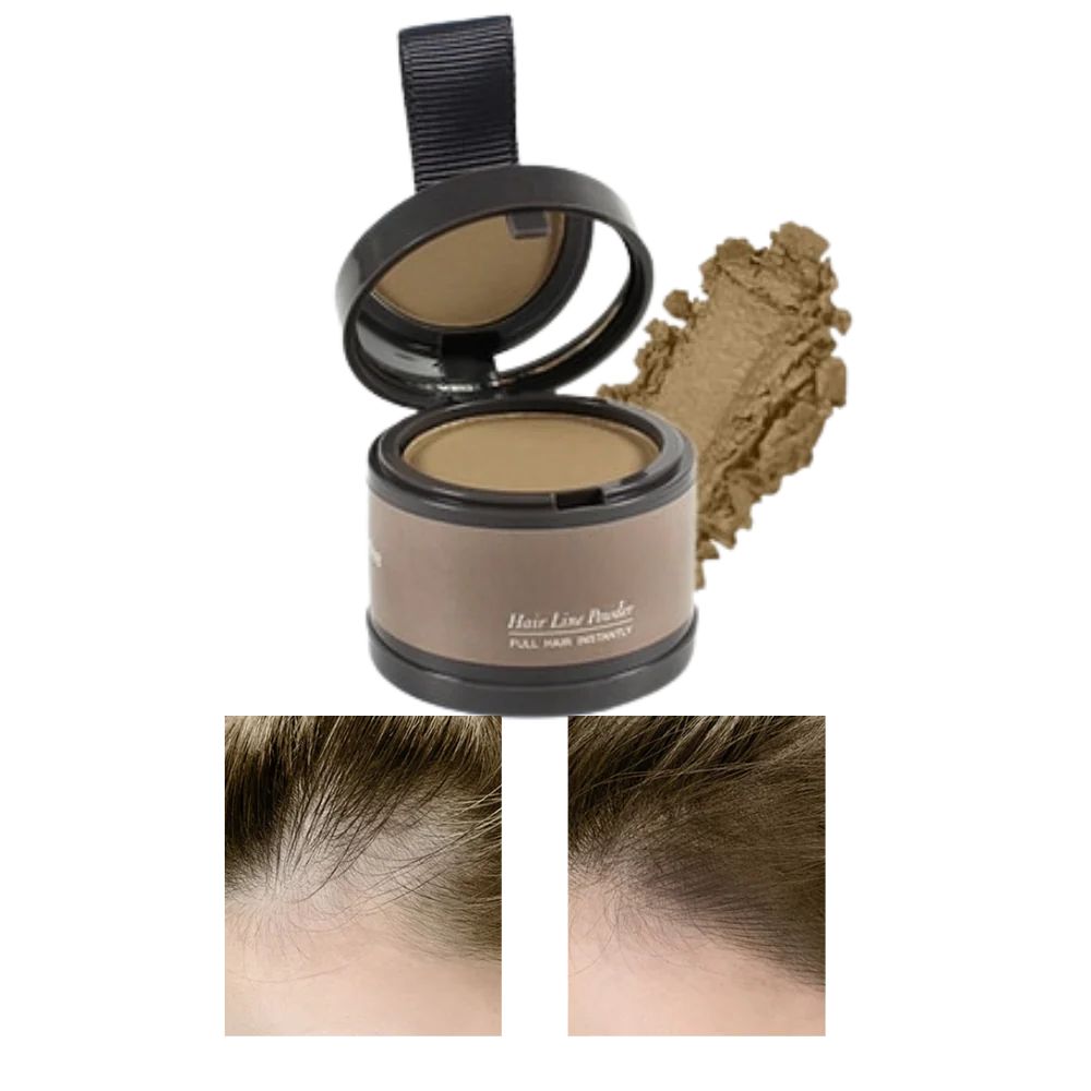 Applicering av hårrot concealer på hårfästet för tätare look