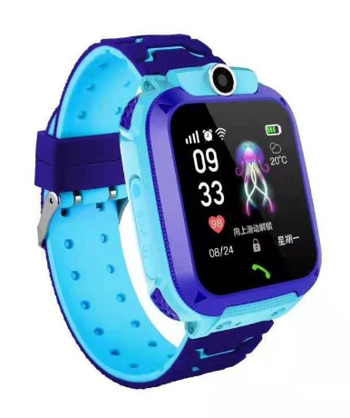 Rosa barnsäkra GPS smartwatch med samtalsfunktion och säkerhetsspårning