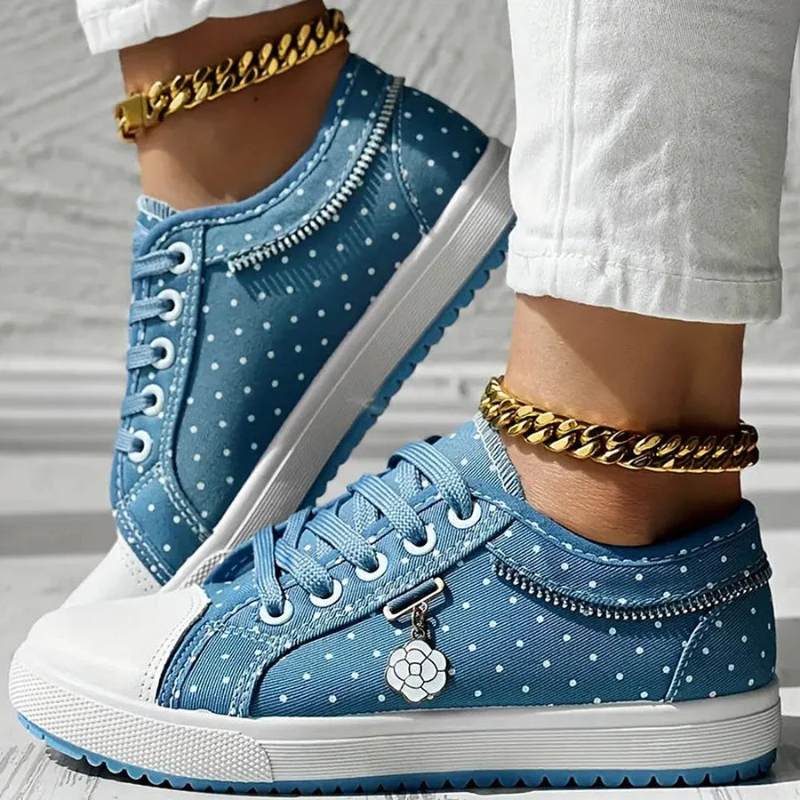 Lågvagns sneakers för dam i snygg blå nyans