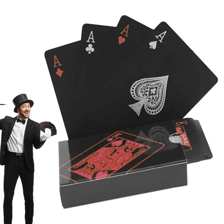 Slitstarka pokerkort i plast med klassiskt mönster