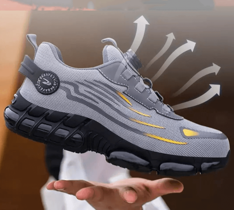 Säkerhetssneakers för herrar med tåhätta, sidovy