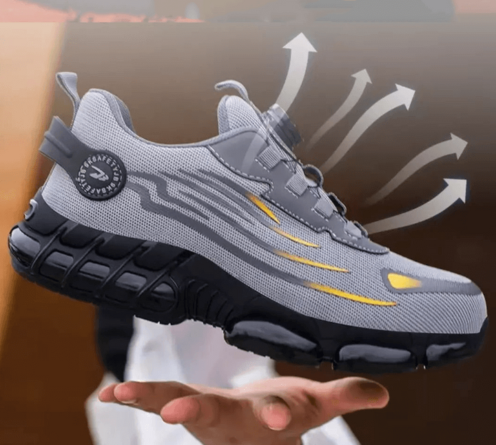 Säkerhetssneakers för herrar med tåhätta, sidovy