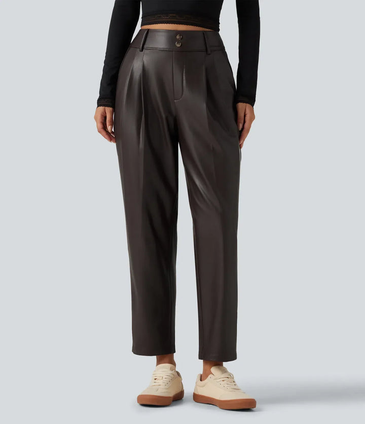 Trendiga dambyxor med stretch och avsmalnande ben för en modern look