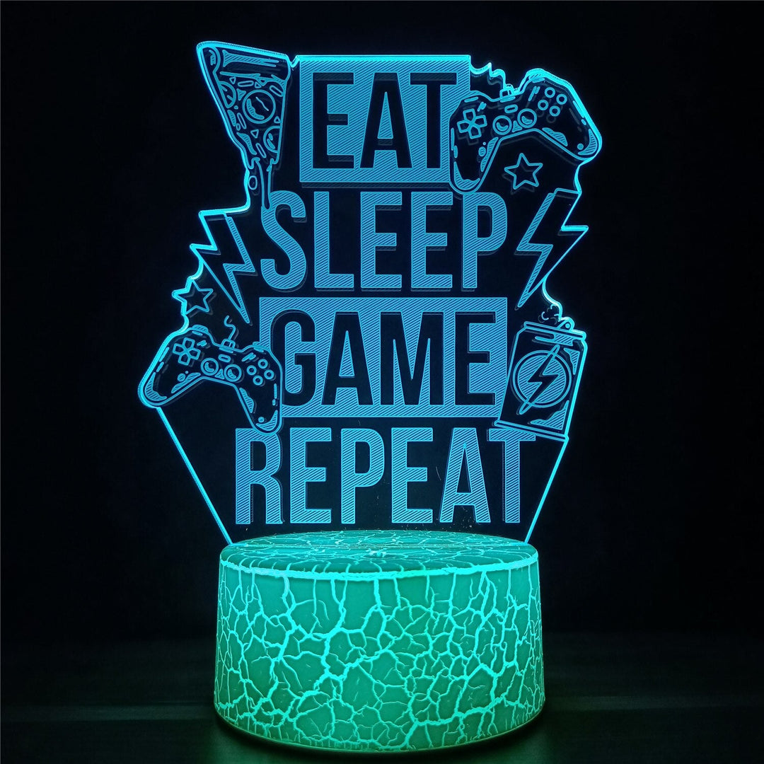 Dekorativ 3D lampa med häftig optisk illusion för barnrum