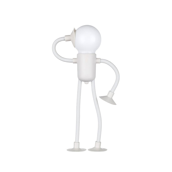 Flexibel LED-glödlampa fäst på spegel med sugpropp i badrummet