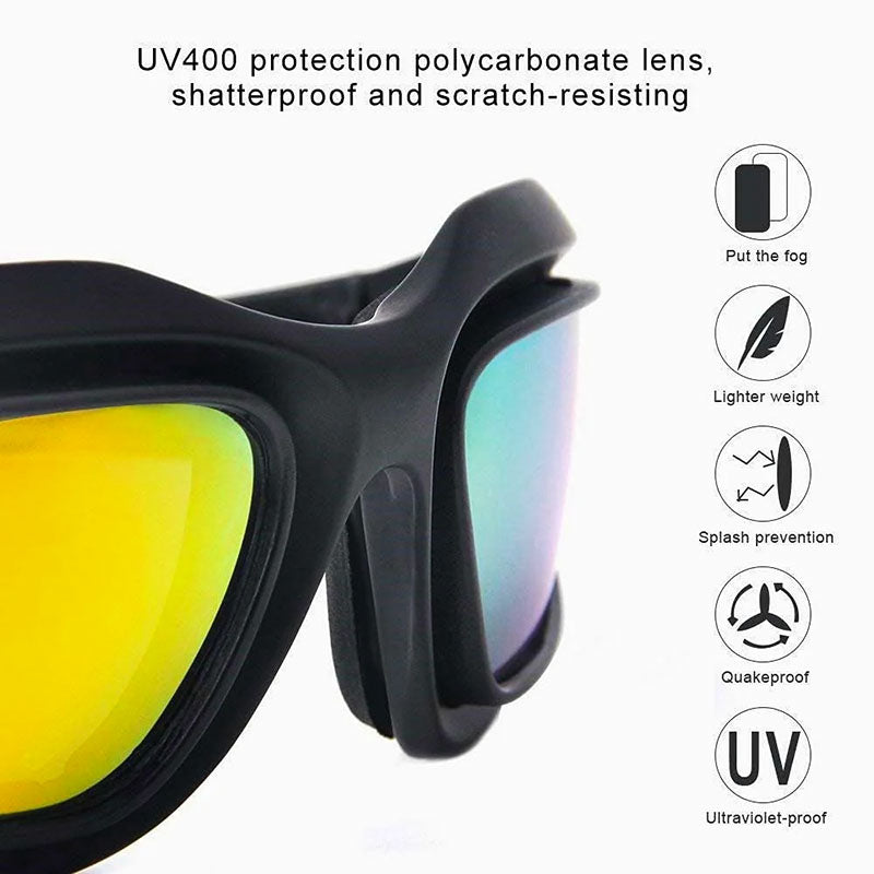 UV400 skyddande motorcykelglasögon för utomhusbruk och sport