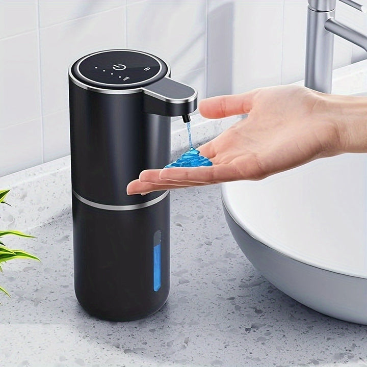 Automatisk tvålpump i minimalistisk stil som smälter in i köksmiljö