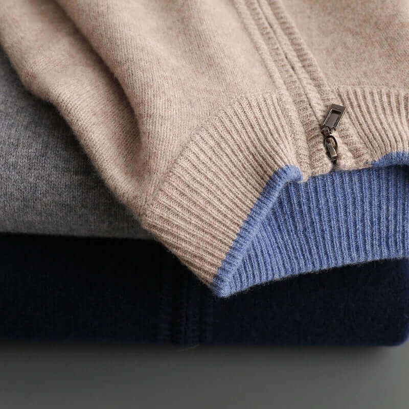 Herr Zip-Up Jacka i Premium - Lyxig Värme och Stil