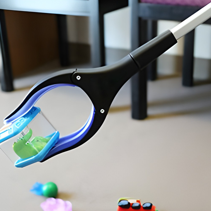 Vikbart grabbverktyg med ergonomiskt handtag för enklare nåt i hemmet