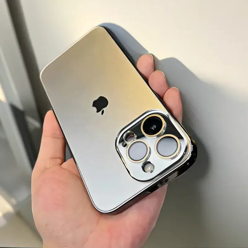 Elektropläterat Matt Akryl Glas iPhone Skyddsfodral
