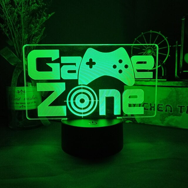 Atmosfärisk gamer lampa som sprider ett behagligt sken