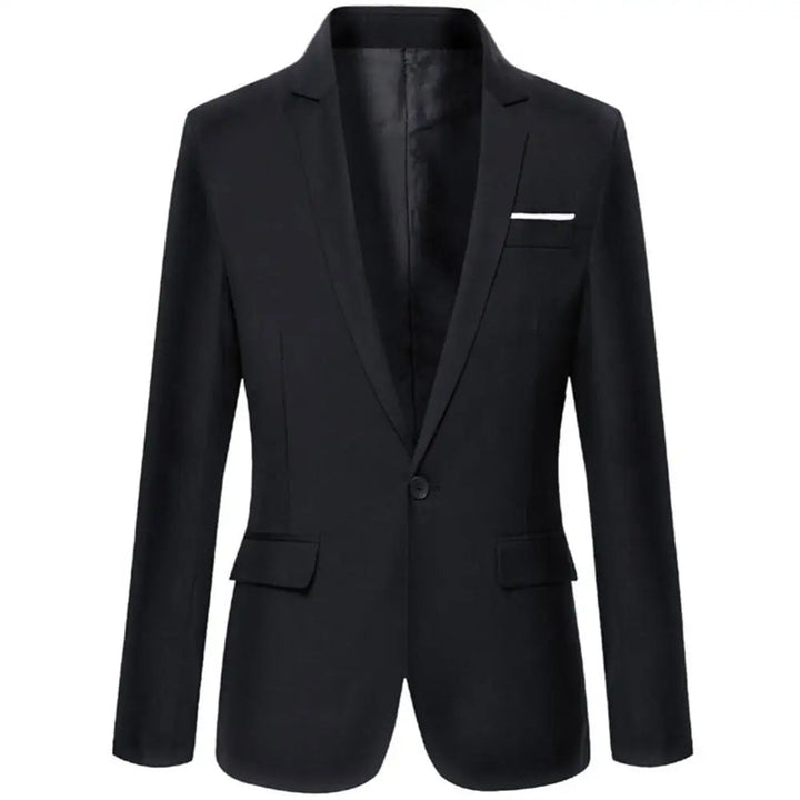 Svart slim fit blazer för män upphängd