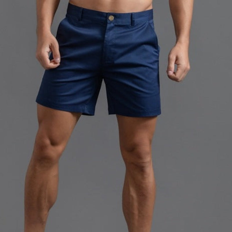Slim-fit chino-shorts för herrar i klassisk design för varma sommardagar
