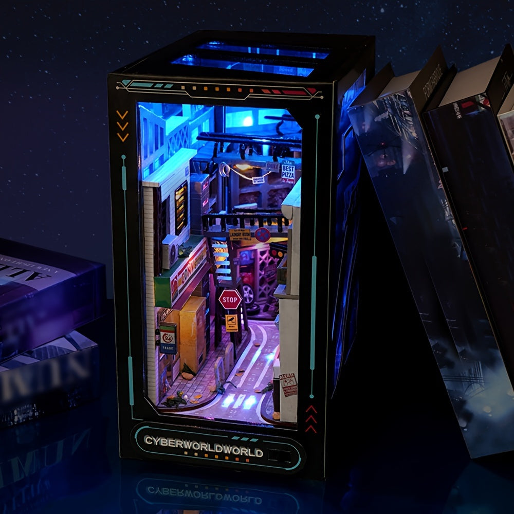 Dekorativ 3D-modell i cyberpunk-stil som fungerar som unik heminredning