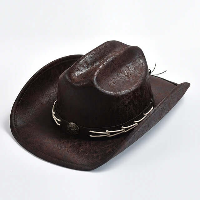 Cowboyhatt med benpärlor – Westernstil