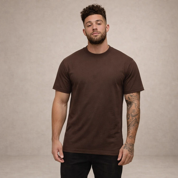 Klassisk crew neck t-shirt i modern slim fit design