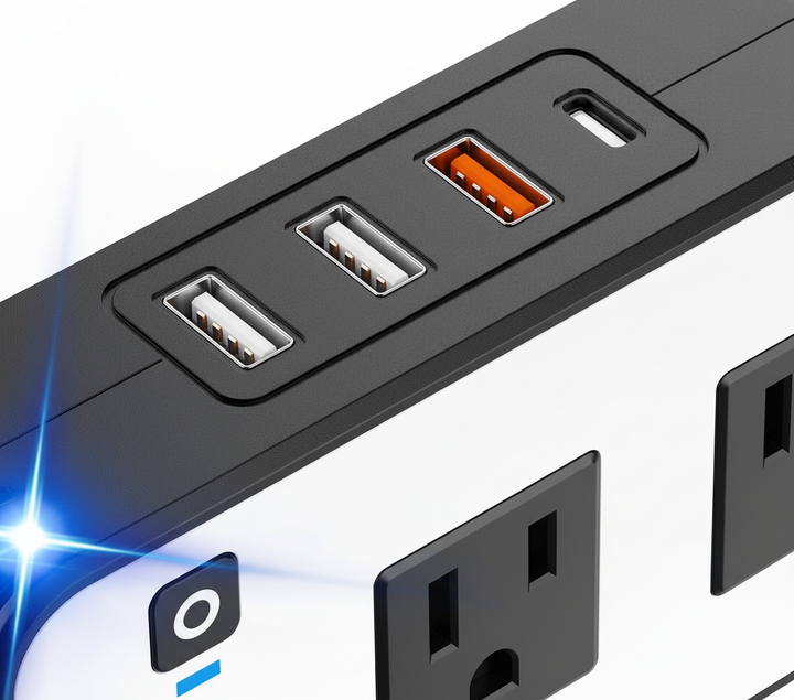 Smidig 200W bilomvandlare för resa. Ger 230V eluttag och USB-laddning i bilen, perfekt för långa turer.