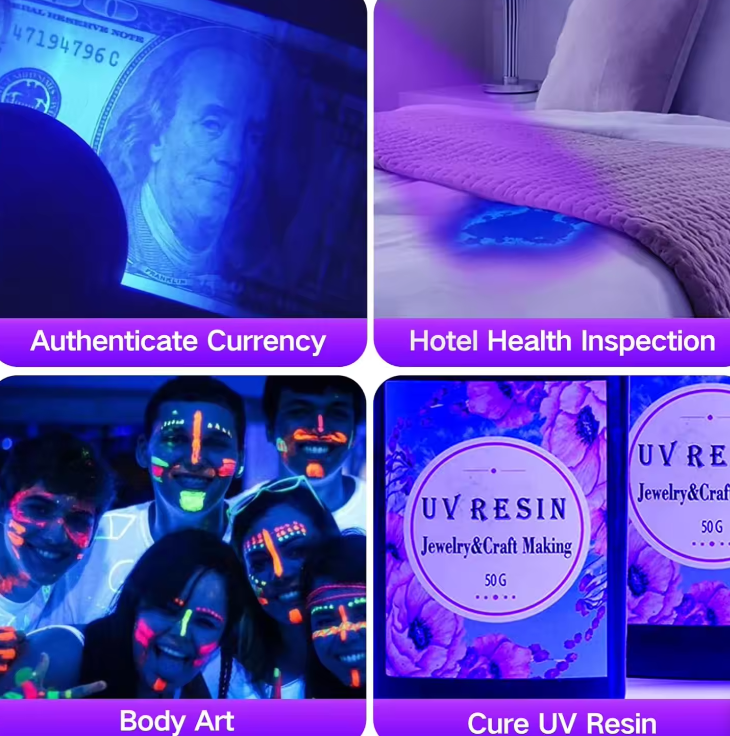 Ultraviolett ficklampa med LED dioder för hemhygien