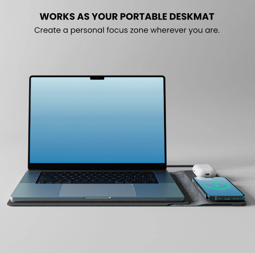Tunt och elegant laptopfodral med smarta funktioner för moderna arbetsplatser