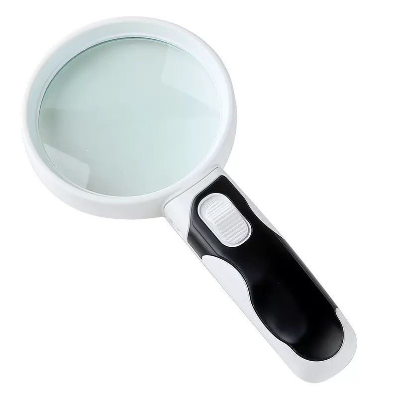 20x förstoringsglas med LED-ljus; 80 mm akryllins, lätt design, perfekt för detaljerad syn och läsning för äldre.