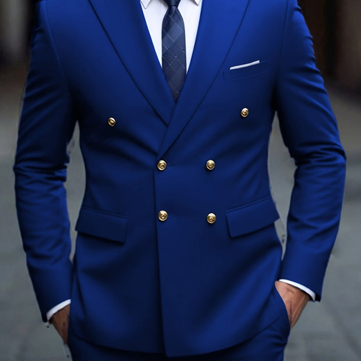 Moderne slim fit kostym som framhäver en elegant silhuett