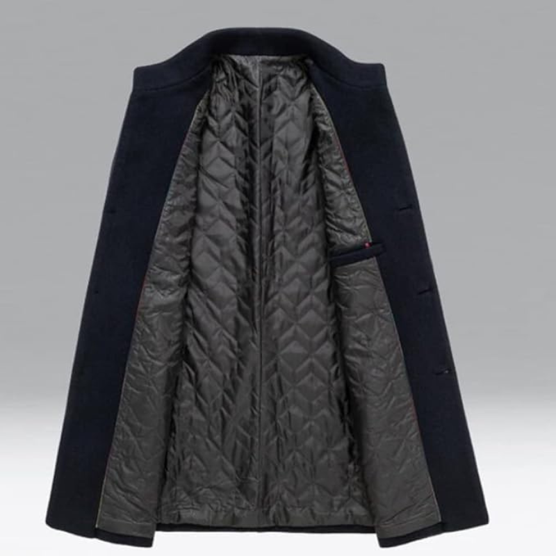 Varm vinter trenchcoat för herrar med klassiska slag