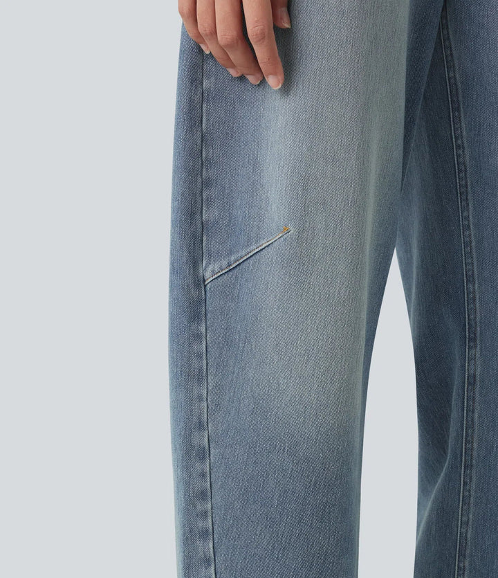 Sköna vardagsbyxor i jeansmodell med tidlös design
