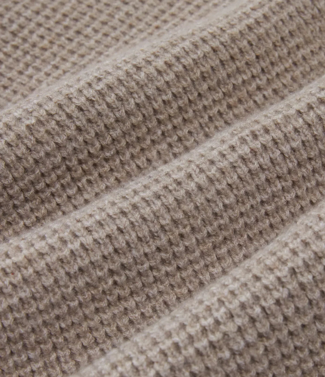 Närbild på textur och knappar på damernas stickade cardigan