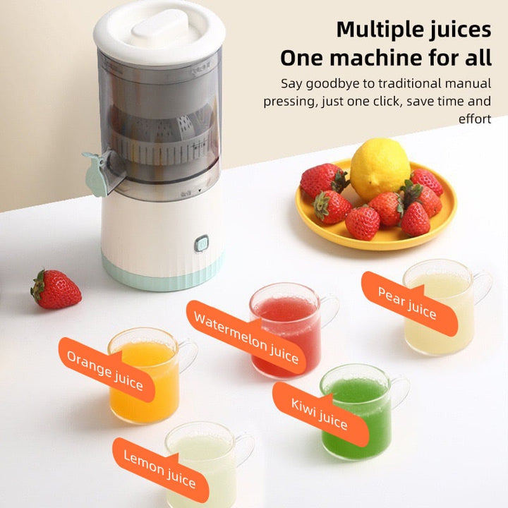 Bärbar mini juicepress i snygg design för färsk frukt och vitaminer