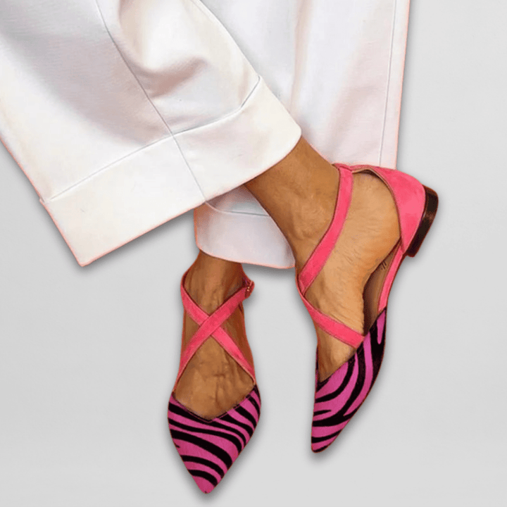 Damskor Monique i rosa med unika designdetaljer