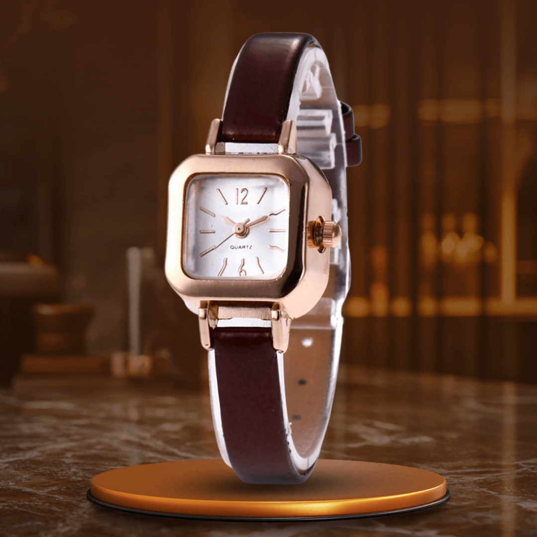 Elegant Klocka med Rem