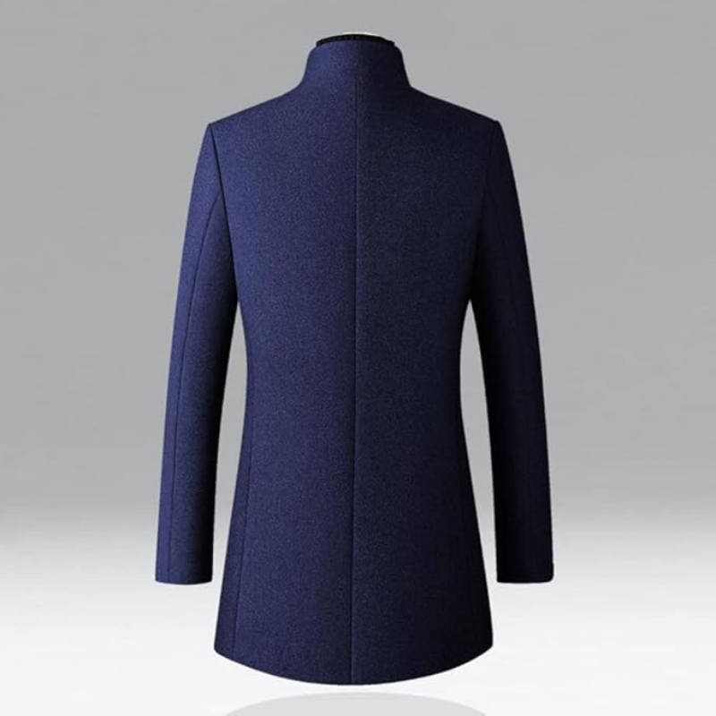 Elegant ytterpläd för män trenchcoat med krage och knappar