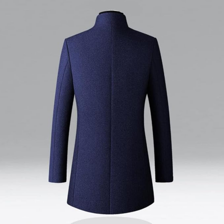 Elegant ytterpläd för män trenchcoat med krage och knappar