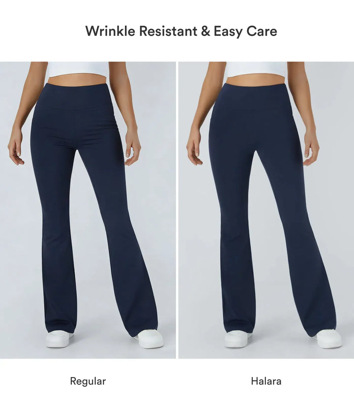 Stilrena yogaleggings med utsvängning och hög midja för maximal komfort