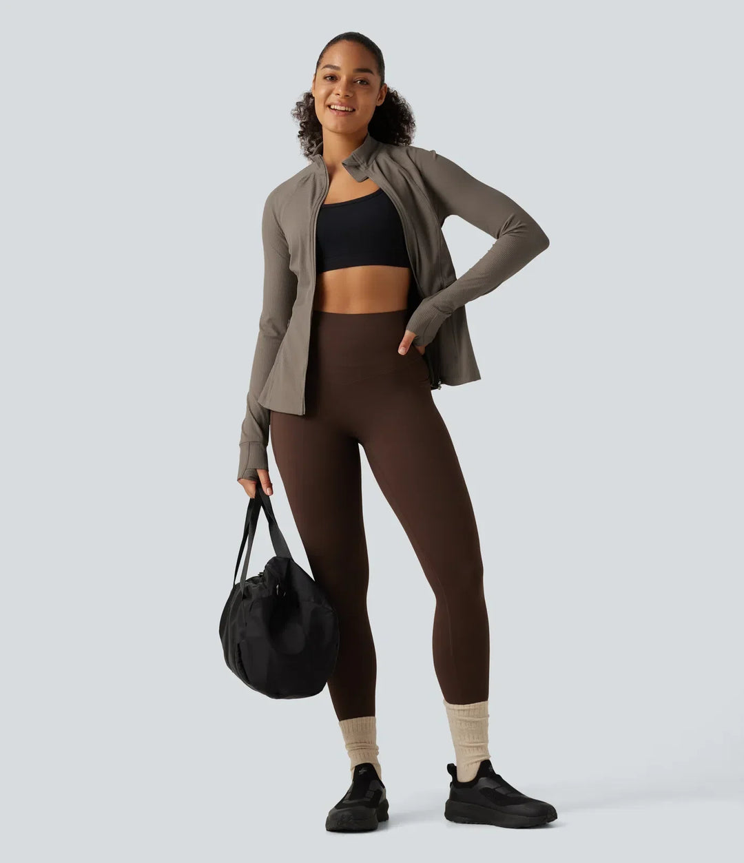 Snygg sportjacka med stretch för damer som gillar fitness och träning