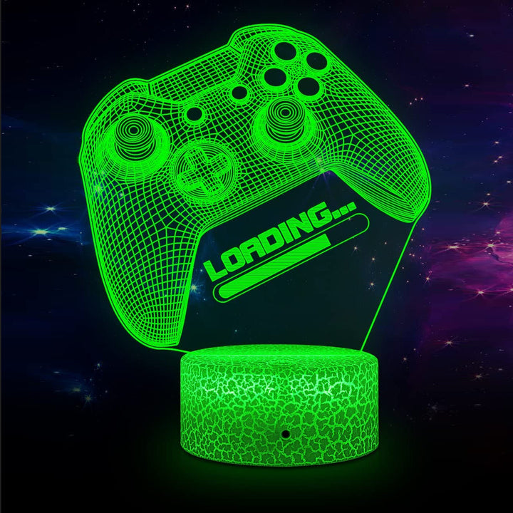 Häftig 3D-lampa för gamers med medföljande fjärrkontroll