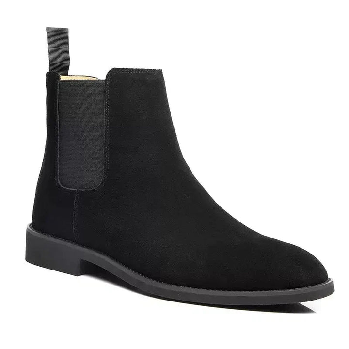 Klassiska herreskor chelsea boots i läder med elastisk sidopanel